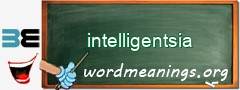 WordMeaning blackboard for intelligentsia